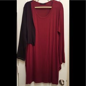 Clearance Sale! Burg & Blk Dress!  NWOT